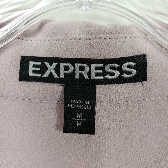 EXPRESS long-sleeve button down blouse - Picture 3 of 5